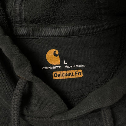 BLACK CARHARTT HOODIE - L