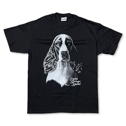 VINTAGE ENGLISH SPRINGER SPANIEL PORTRAIT T SHIRT - L