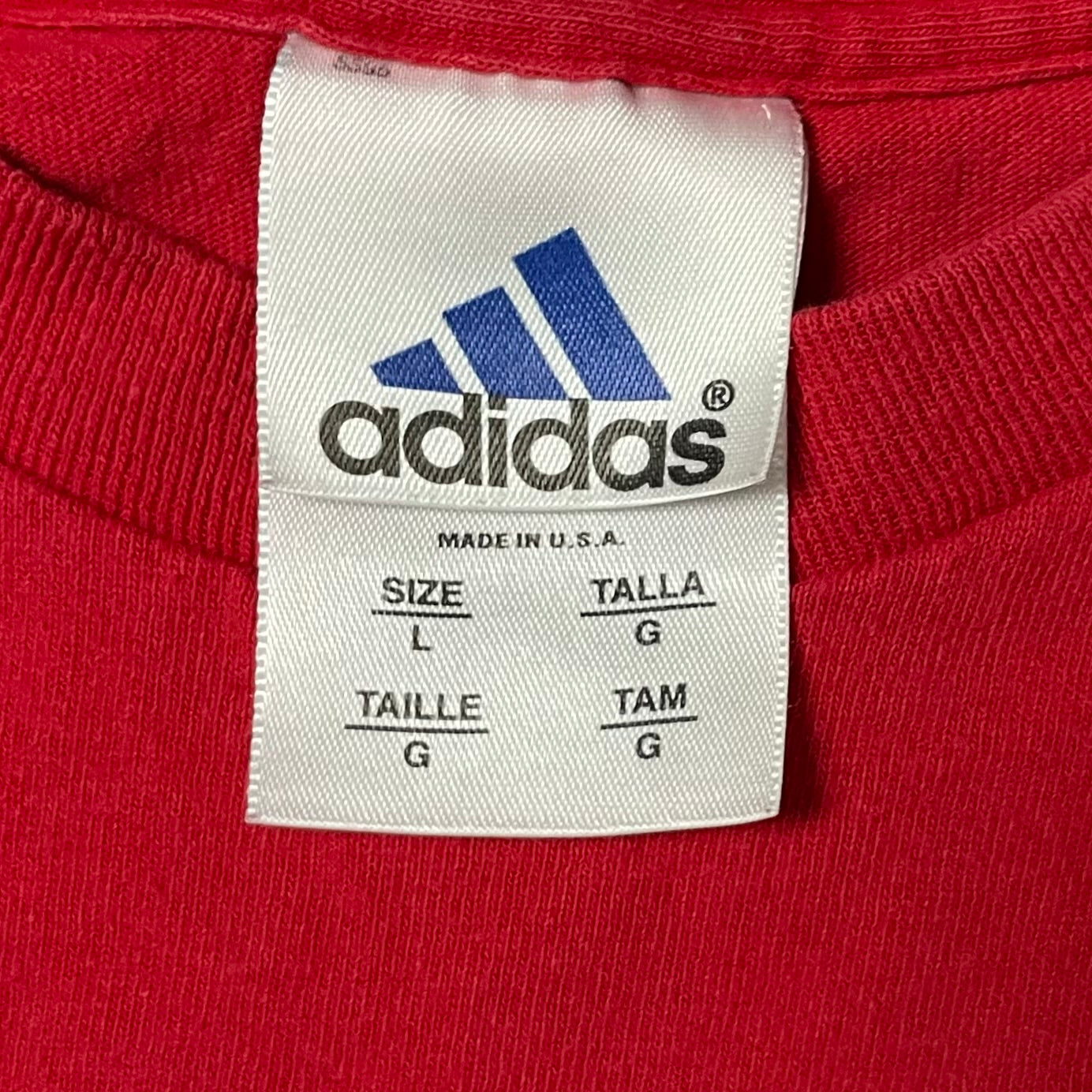 VINTAGE 90s ADIDAS SOCCER T SHIRT - YOUTH L