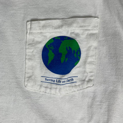 VINTAGE WORLD WILDLIFE FUND SAVING LIFE ON EARTH POCKET T SHIRT - XL