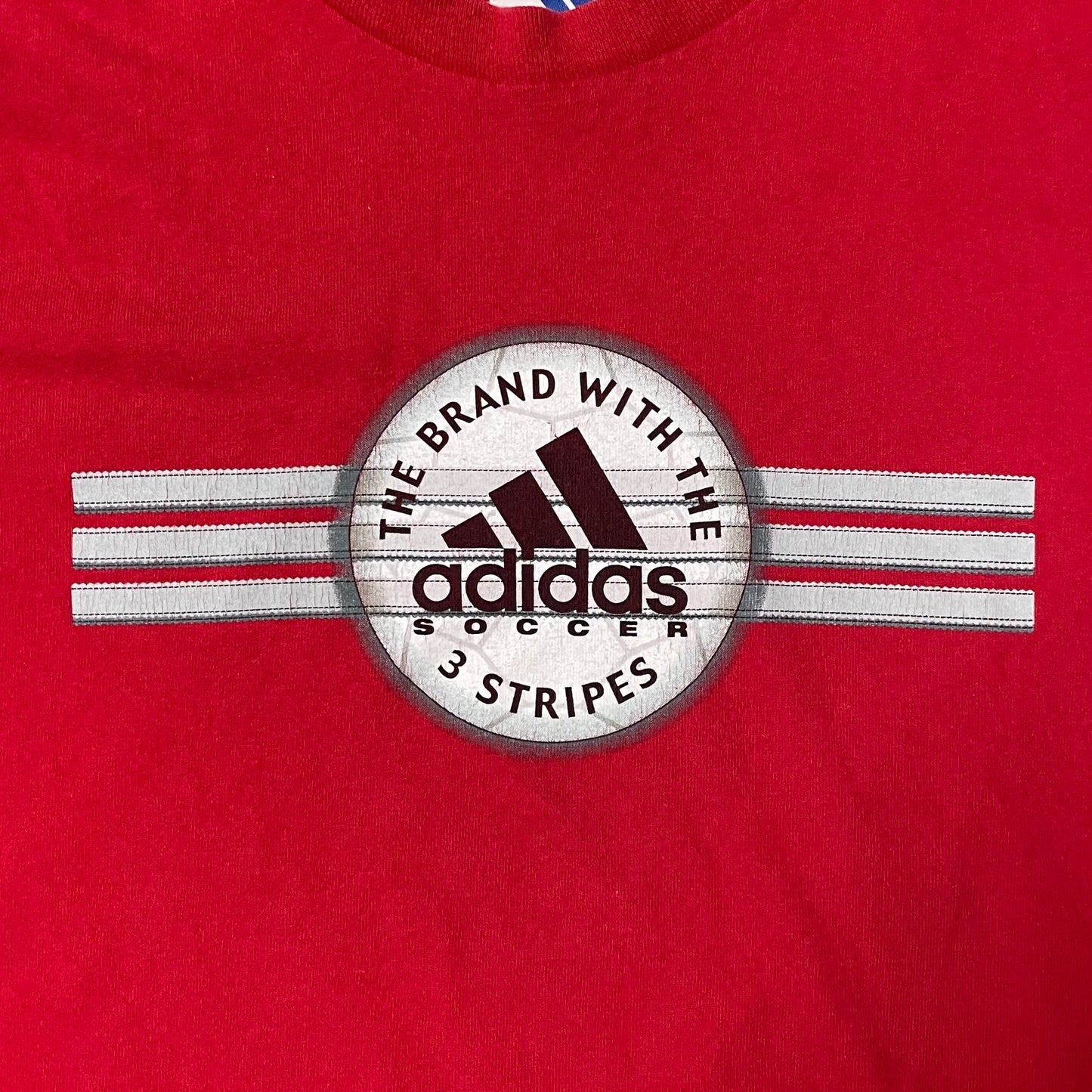 VINTAGE 90s ADIDAS SOCCER T SHIRT - YOUTH L