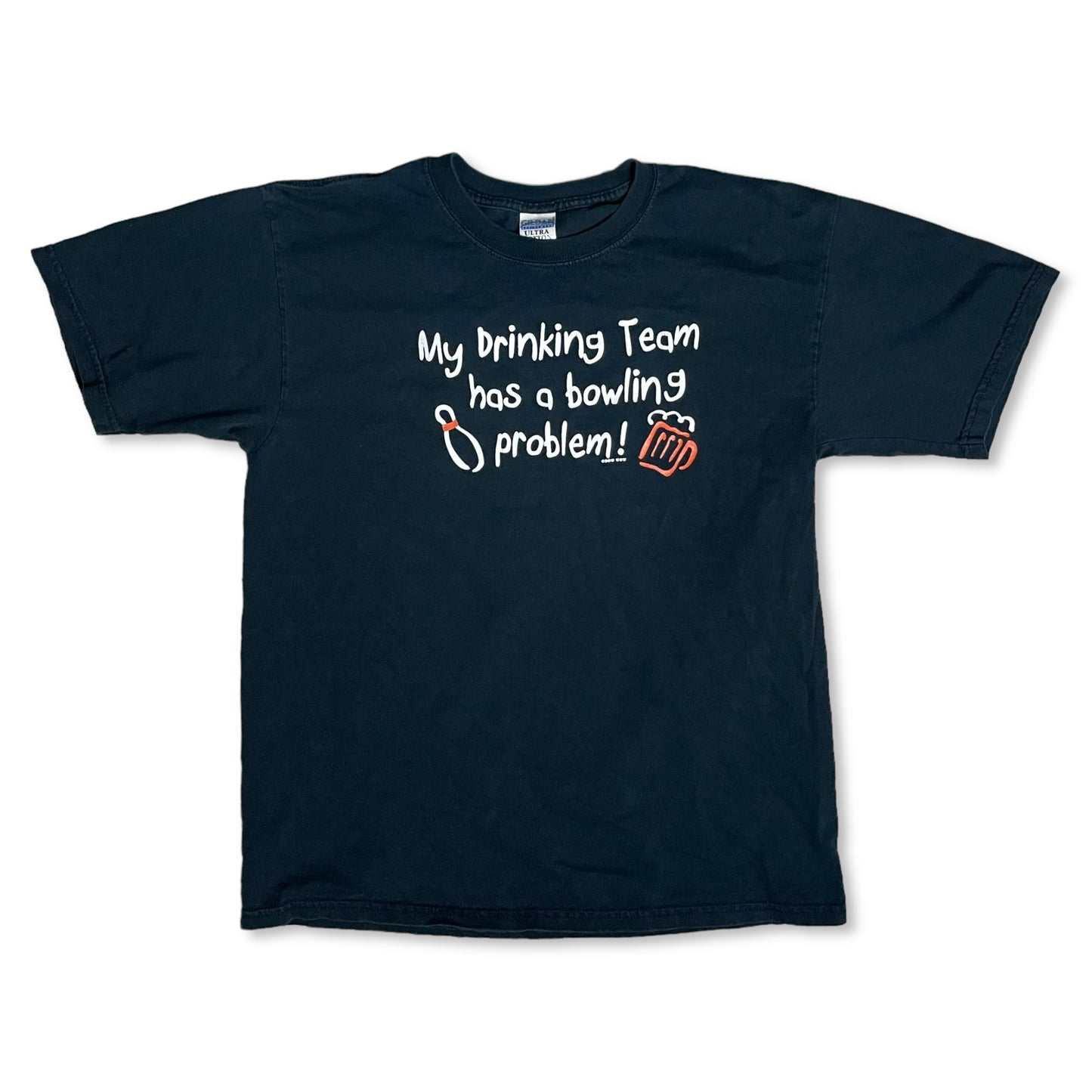 VINTAGE BOWLING TEAM T SHIRT - L