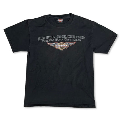 LIFE BEGINS WHEN YOU GET ONE HARLEY DAVIDSON T SHIRT - S