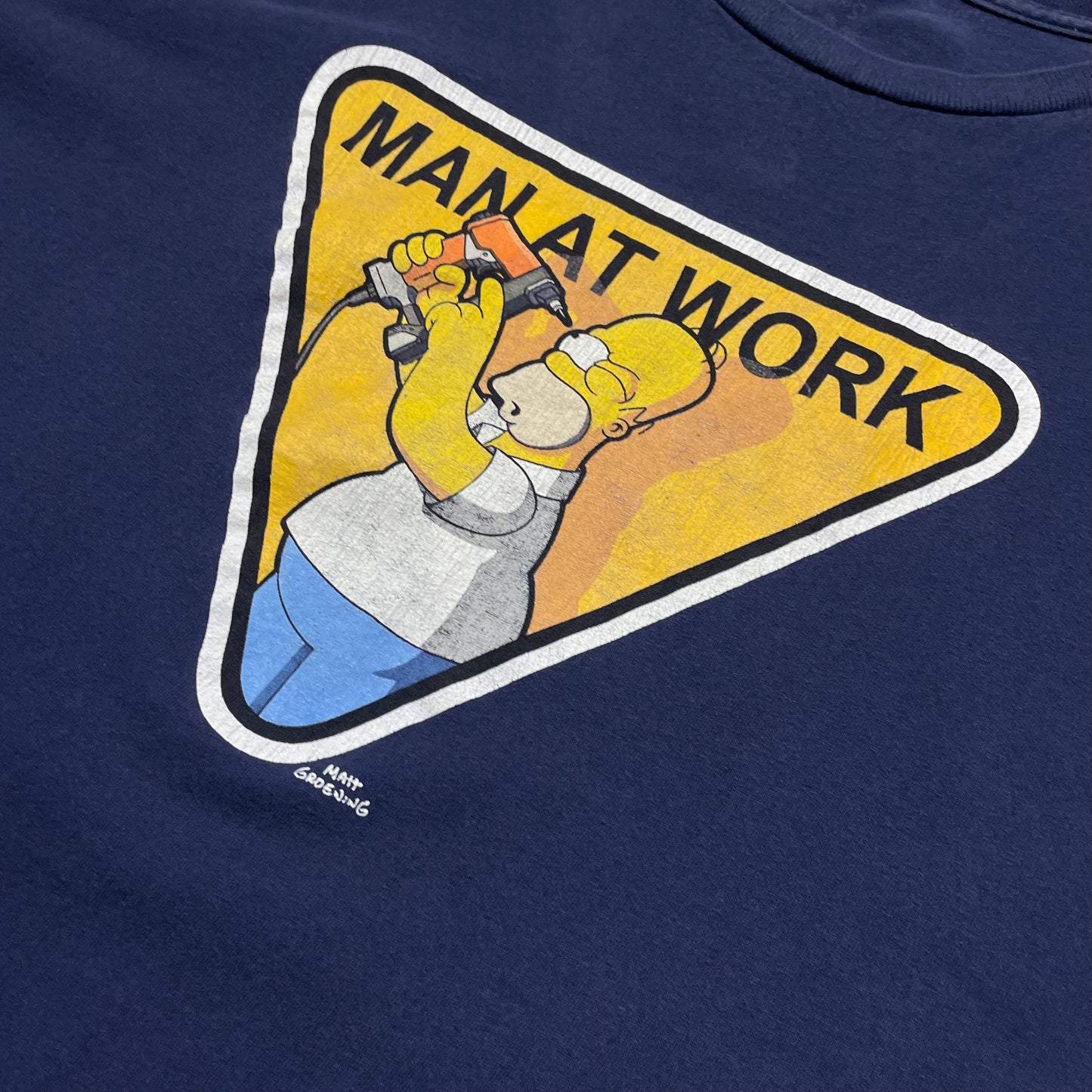 2007 THE SIMPSONS HOMER MAN AT WORK T SHIRT - XXXL