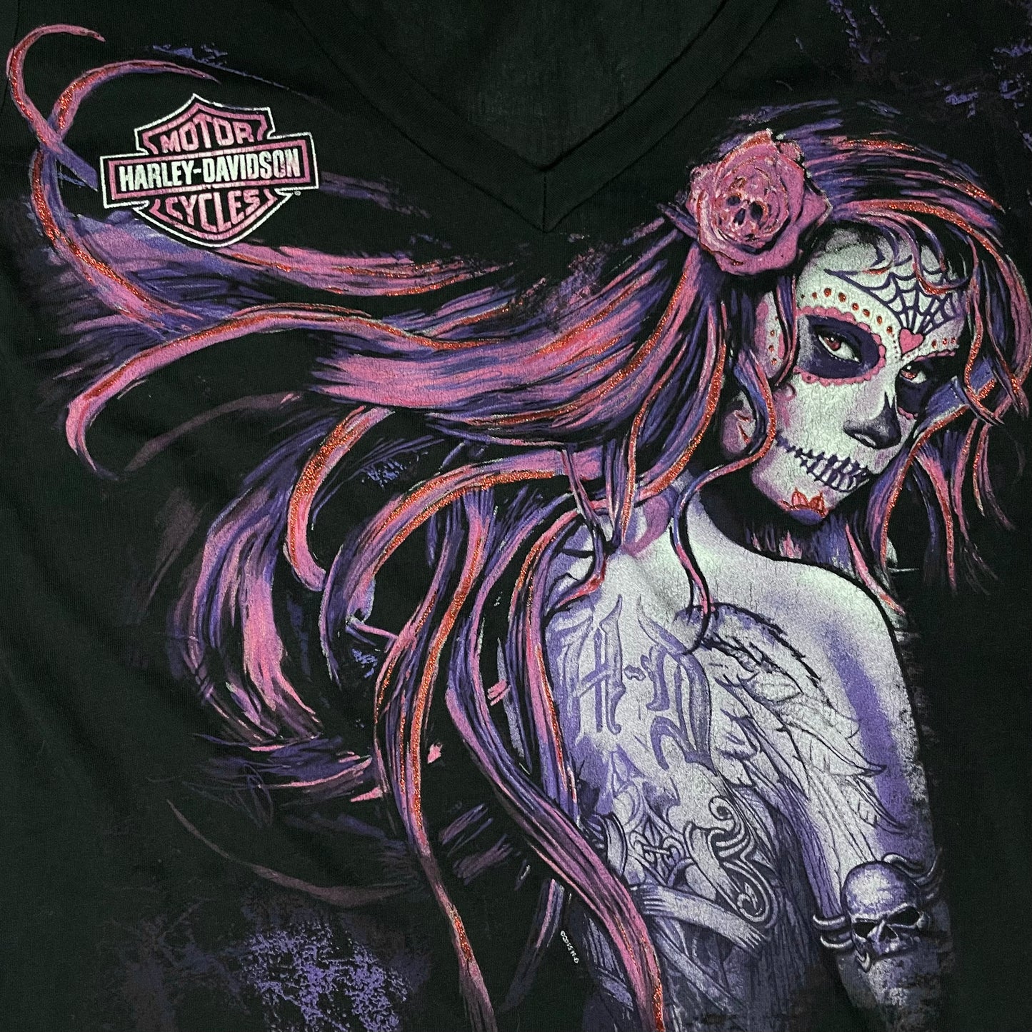 HARLEY DAVIDSON SKELETON LADY - WOMEN’S L