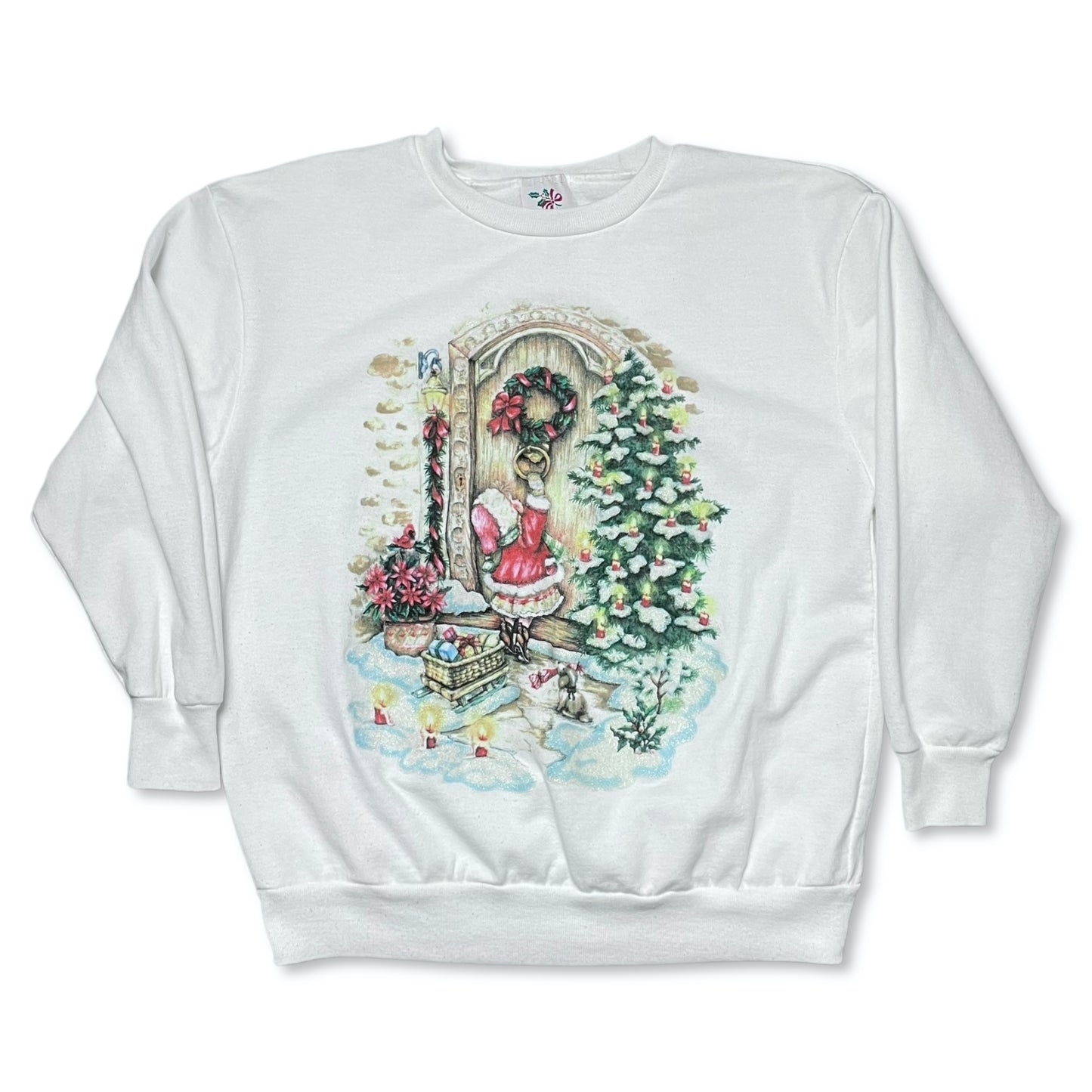 VINTAGE CHRISTMAS SCENE SWEATSHIRT - L