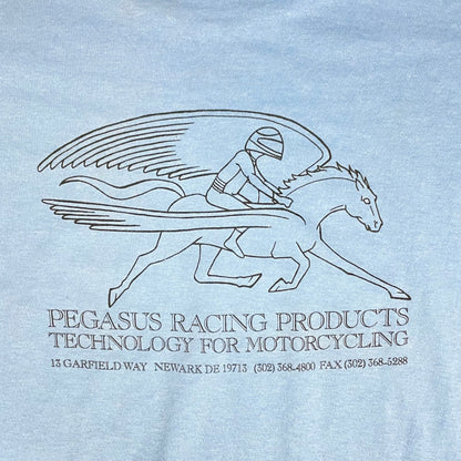 VINTAGE 80s PEGASUS RACING T SHIRT - L