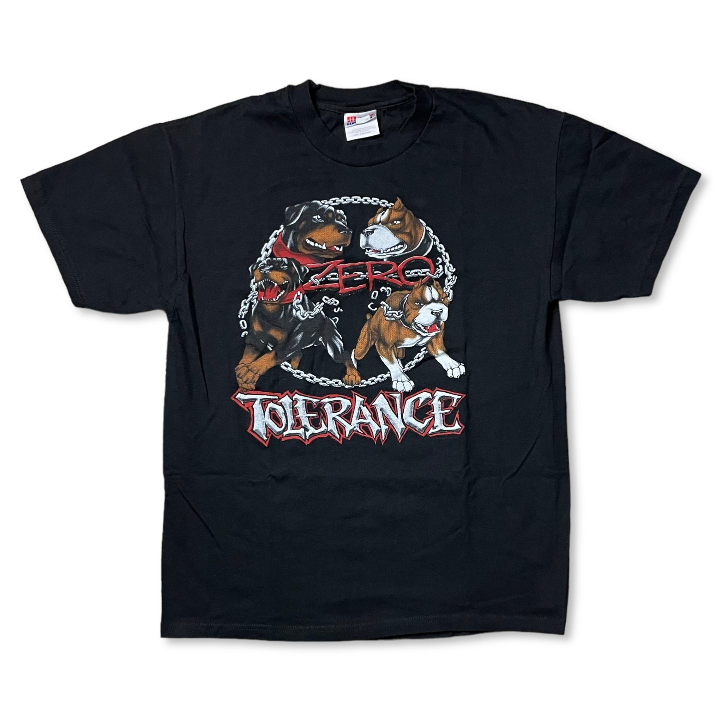 VINTAGE ZERO TOLERANCE PITBULL T SHIRT - M , L , XL