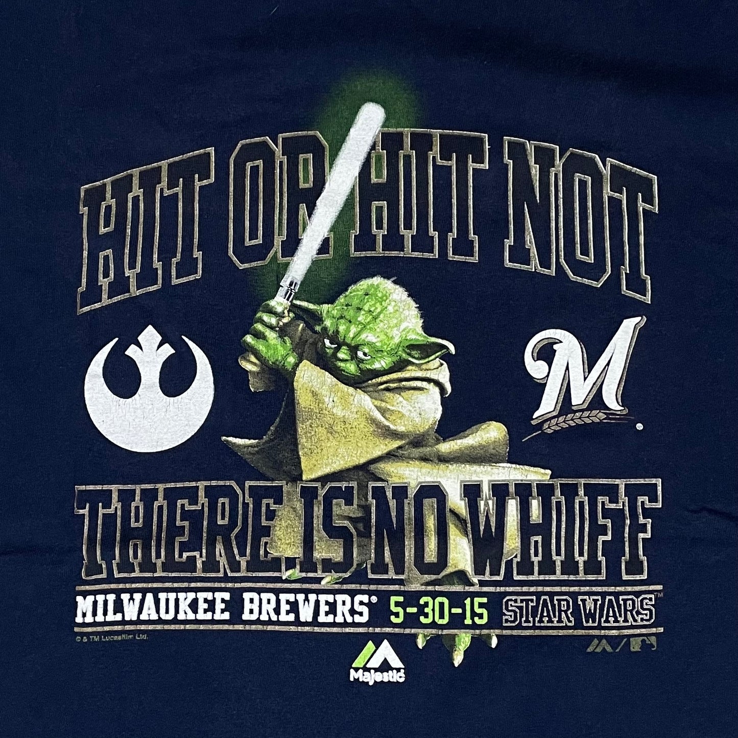 MILWAUKEE BREWERS YODA T SHIRT - M