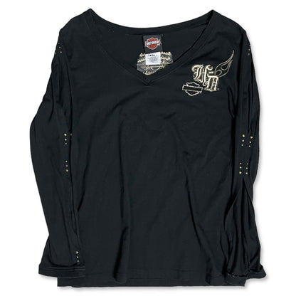 HARLEY DAVIDSON FIRE BLING LOGO LONG SLEEVE - WOMEN’S L