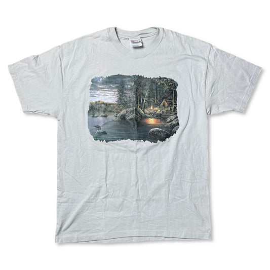 VINTAGE CAMPSITE SCENERY T SHIRT - L