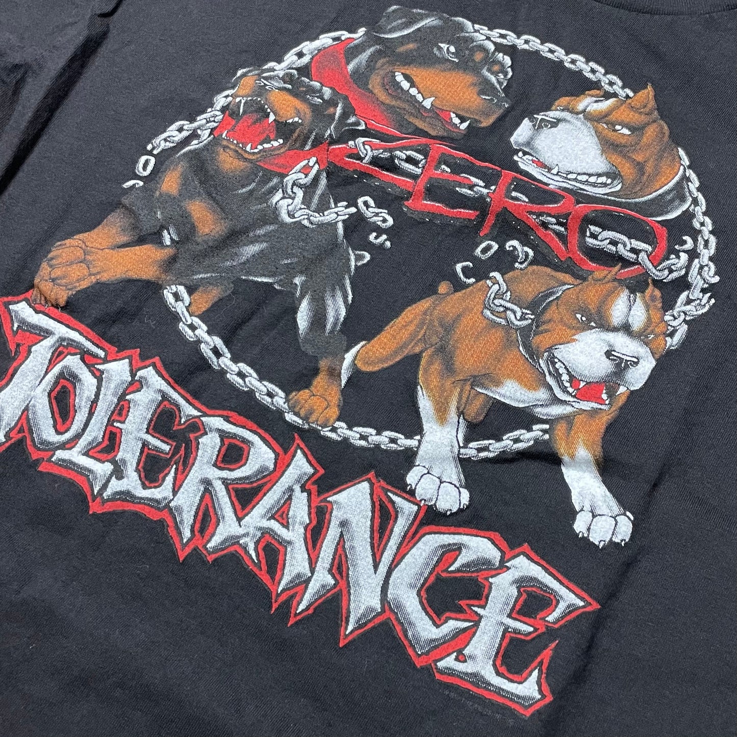 VINTAGE ZERO TOLERANCE PITBULL T SHIRT - M , L , XL