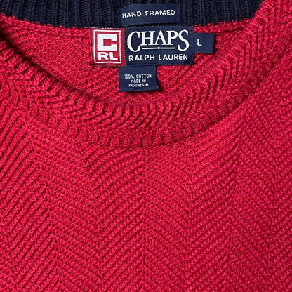 CHAPS RALPH LAUREN HAND FRAMED SWEATER - L