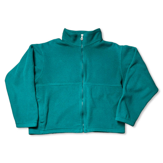 VINTAGE LANDS END FULL ZIP FLEECE - L