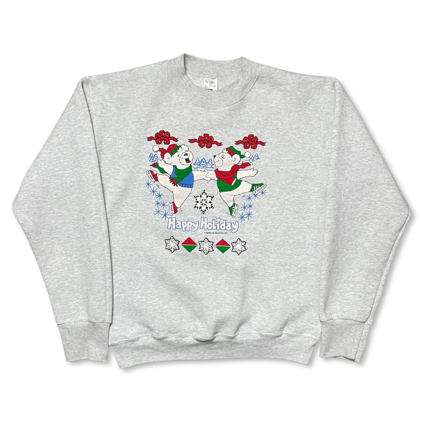 VINTAGE 90s CHRISTMAS HAPPY HOLIDAYS SWEATSHIRT - M