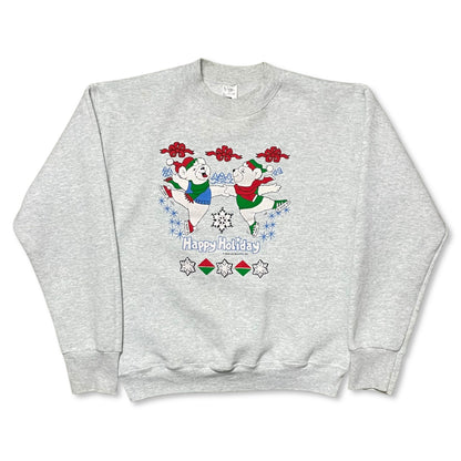 VINTAGE 90s CHRISTMAS HAPPY HOLIDAYS SWEATSHIRT - M