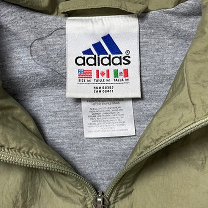 VINTAGE 90s ADIDAS HALF ZIP WINDBREAKER - M