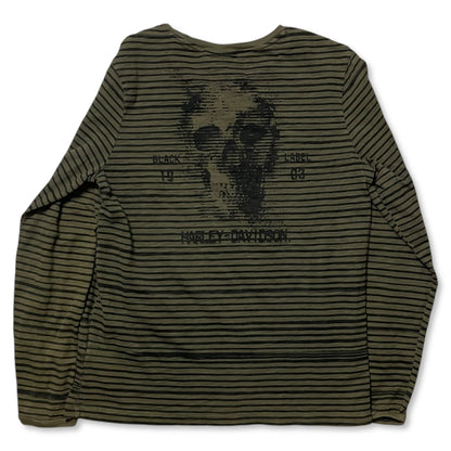 HARLEY DAVIDSON STRIPED SKULL LONG SLEEVE - M