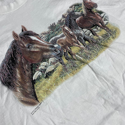 VINTAGE WILD HORSES T SHIRT - L