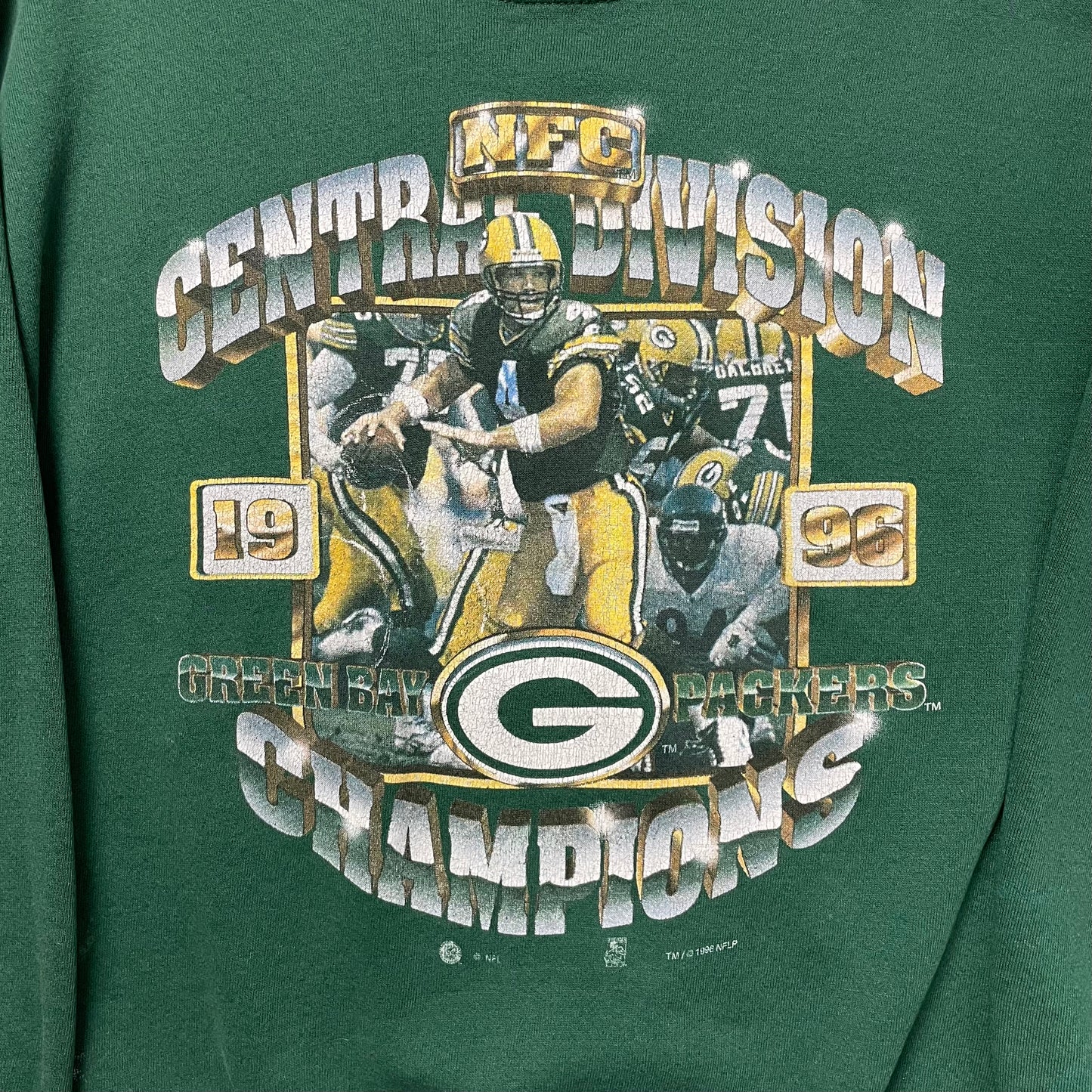 VINTAGE 1996 PACKERS NFC CENTRAL DIVISION CHAMPIONS SWEATSHIRT - XL