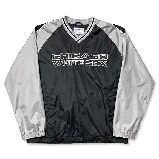 VINTAGE MLB WHITE SOX PULLOVER WINDBREAKER - L