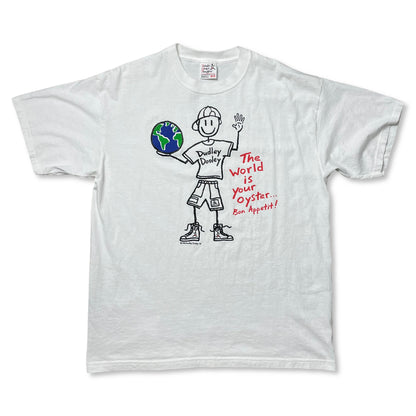 VINTAGE 1996 DUDLEY DOOLEY “THE WORLD IS YOUR OYSTER” T SHIRT - XL