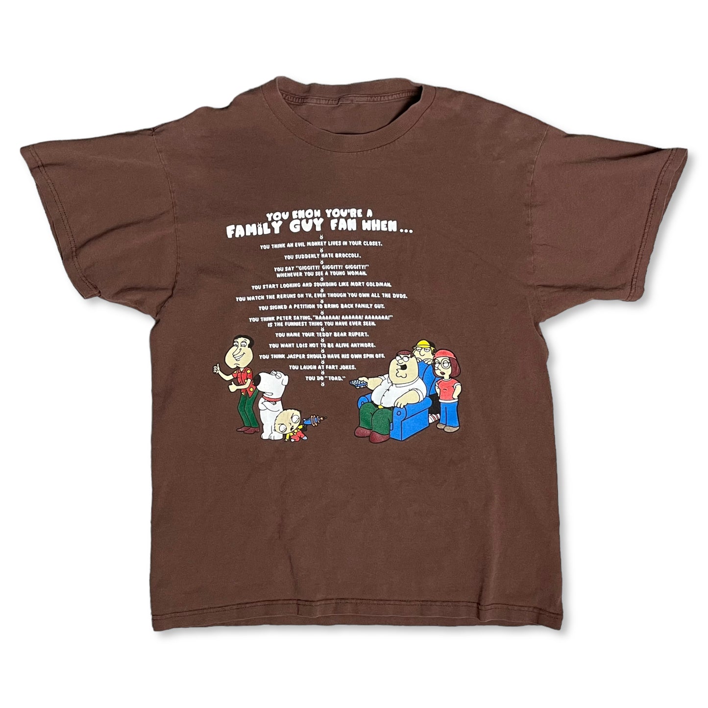 FAMILY GUY FAN T SHIRT - L