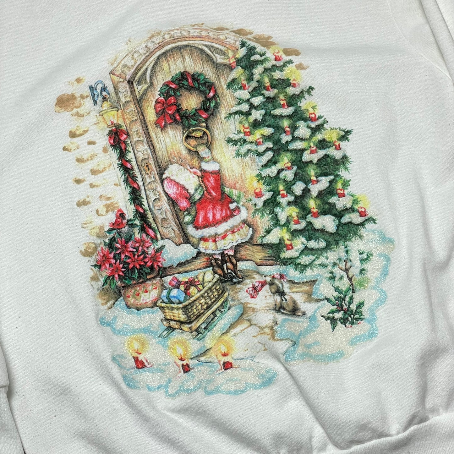 VINTAGE CHRISTMAS SCENE SWEATSHIRT - L