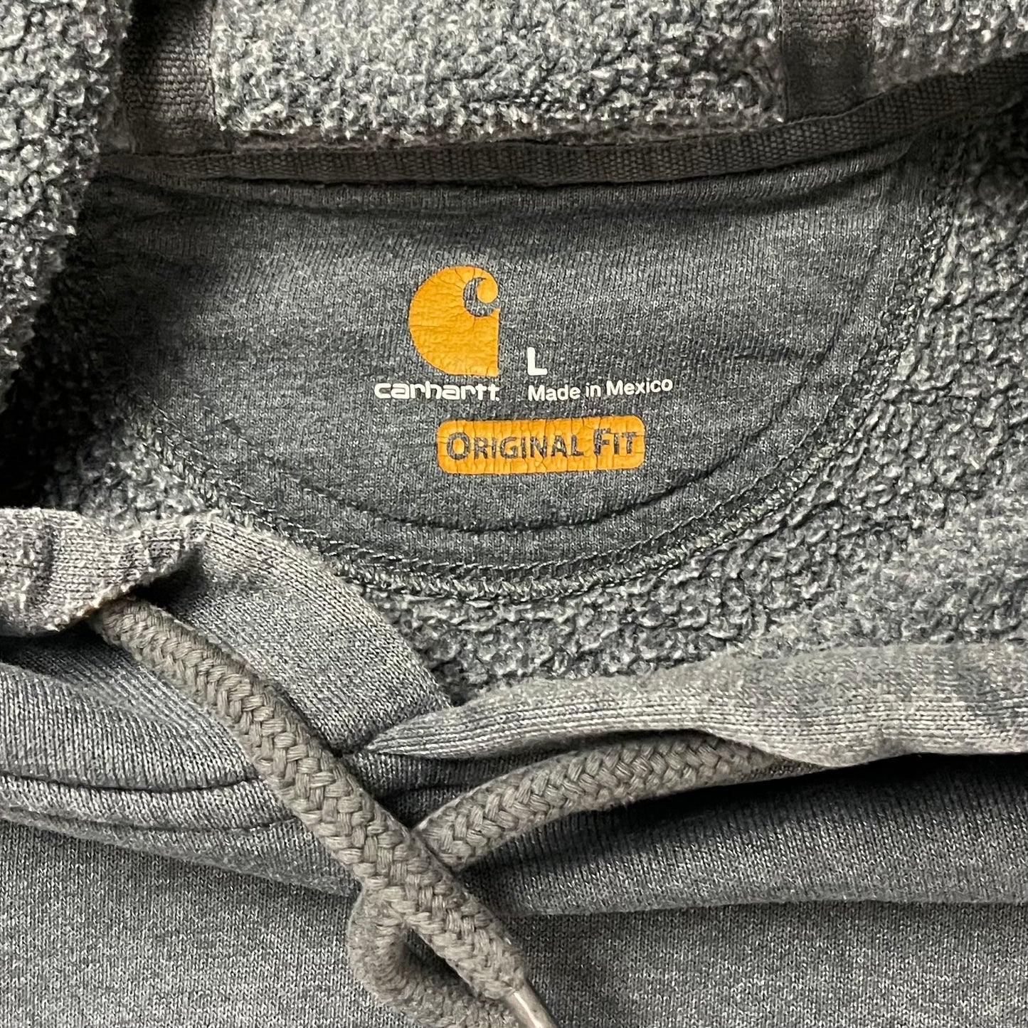 CHARCOAL GREY CARHARTT HOODIE - L