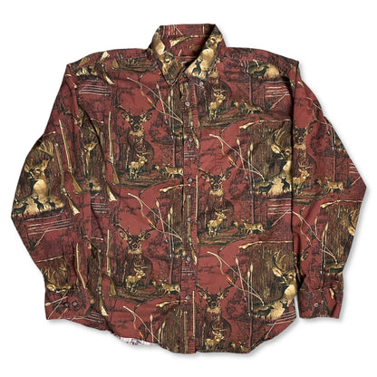 MORGAN CREEK BUCK BUTTON UP SHIRT - XL