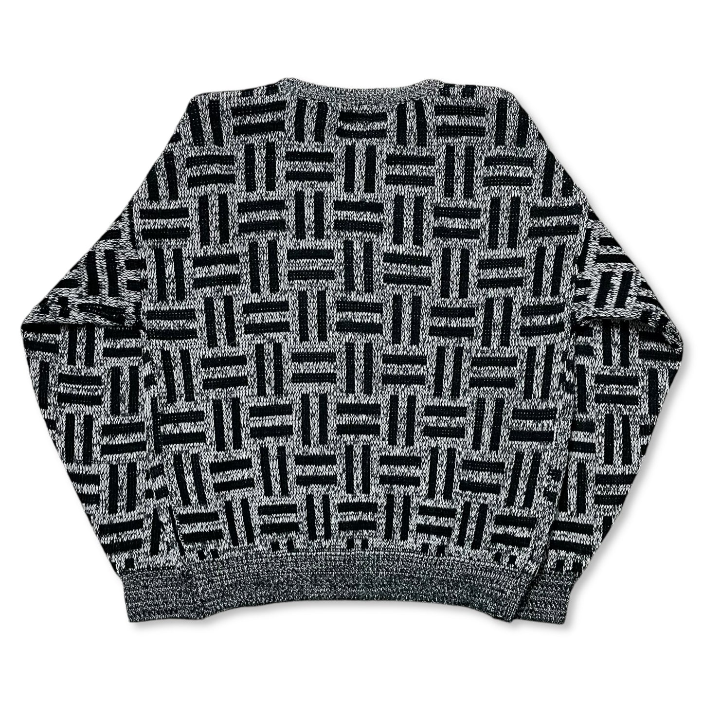 VINTAGE ABSTRACT PATTERN SWEATER - S