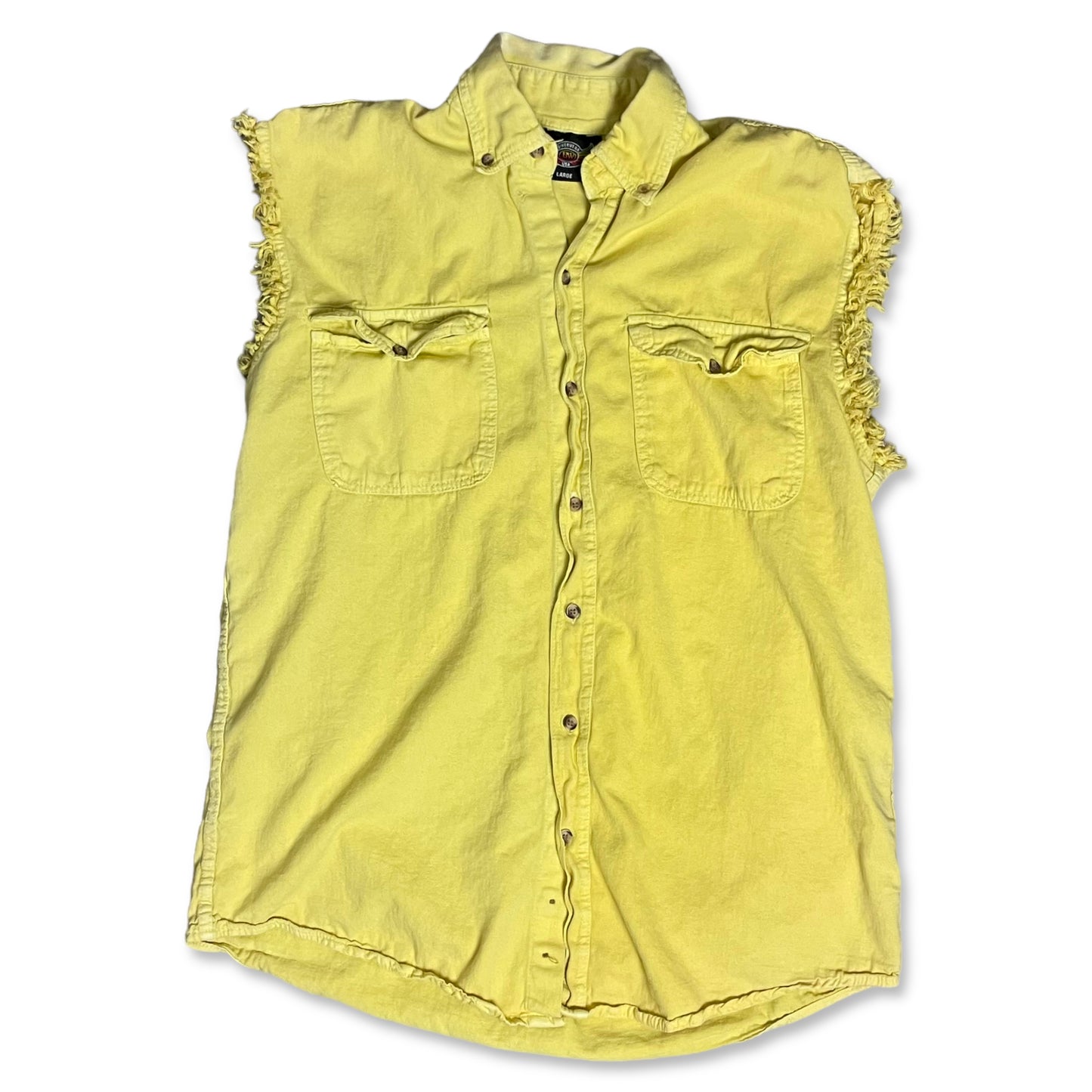 DAYTONA BIKE WEEK SLEEVELESS BUTTON DOWN SHIRT - L