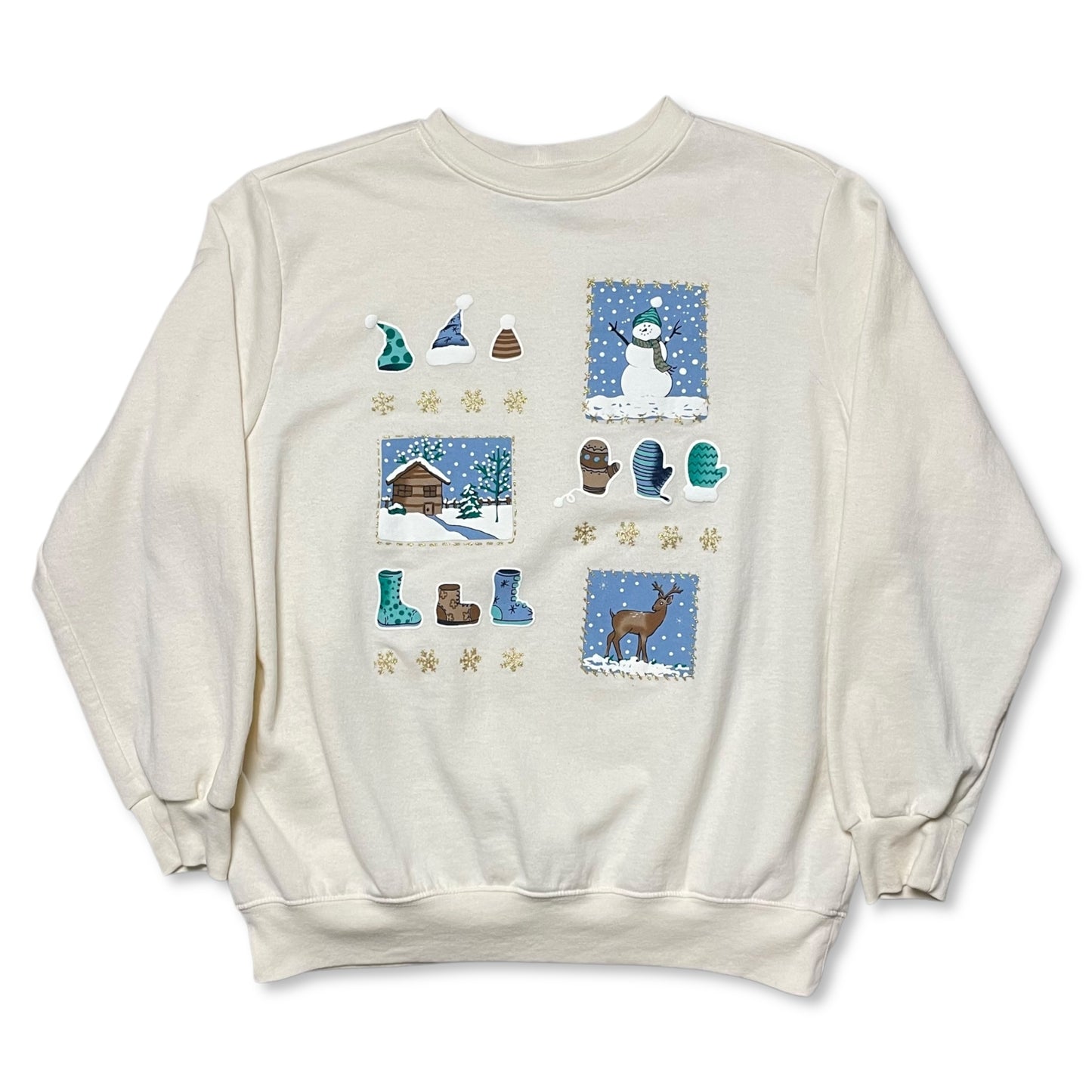 VINTAGE WINTER GRANDMA SWEATSHIRT - XL