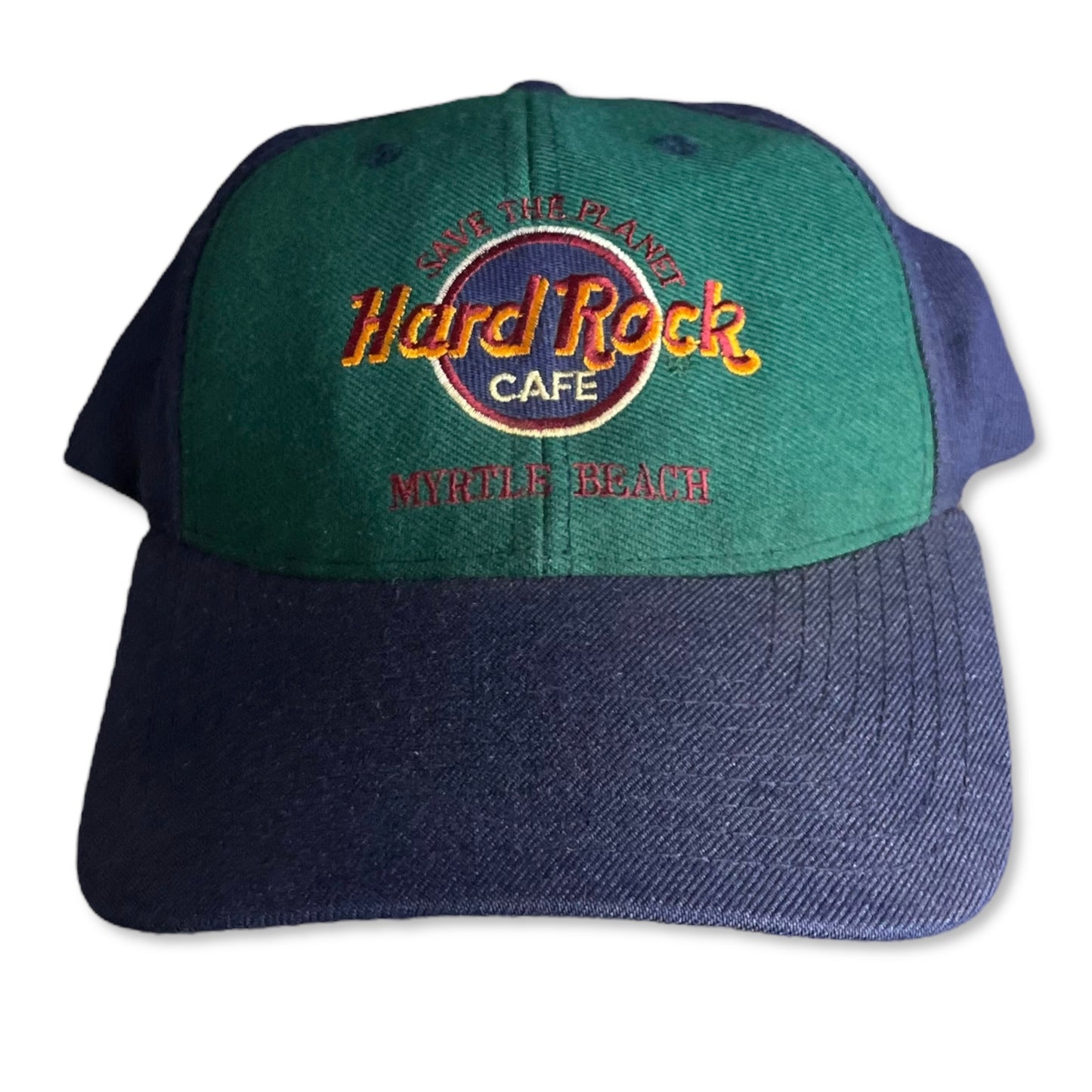 VINTAGE HARD ROCK CAFE COLORBLOCK SNAPBACK HAT - OS