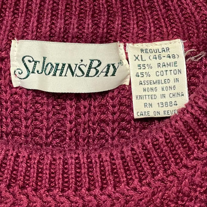 VINTAGE ST. JOHN’S BAY CHUNKY KNIT SWEATER - XL