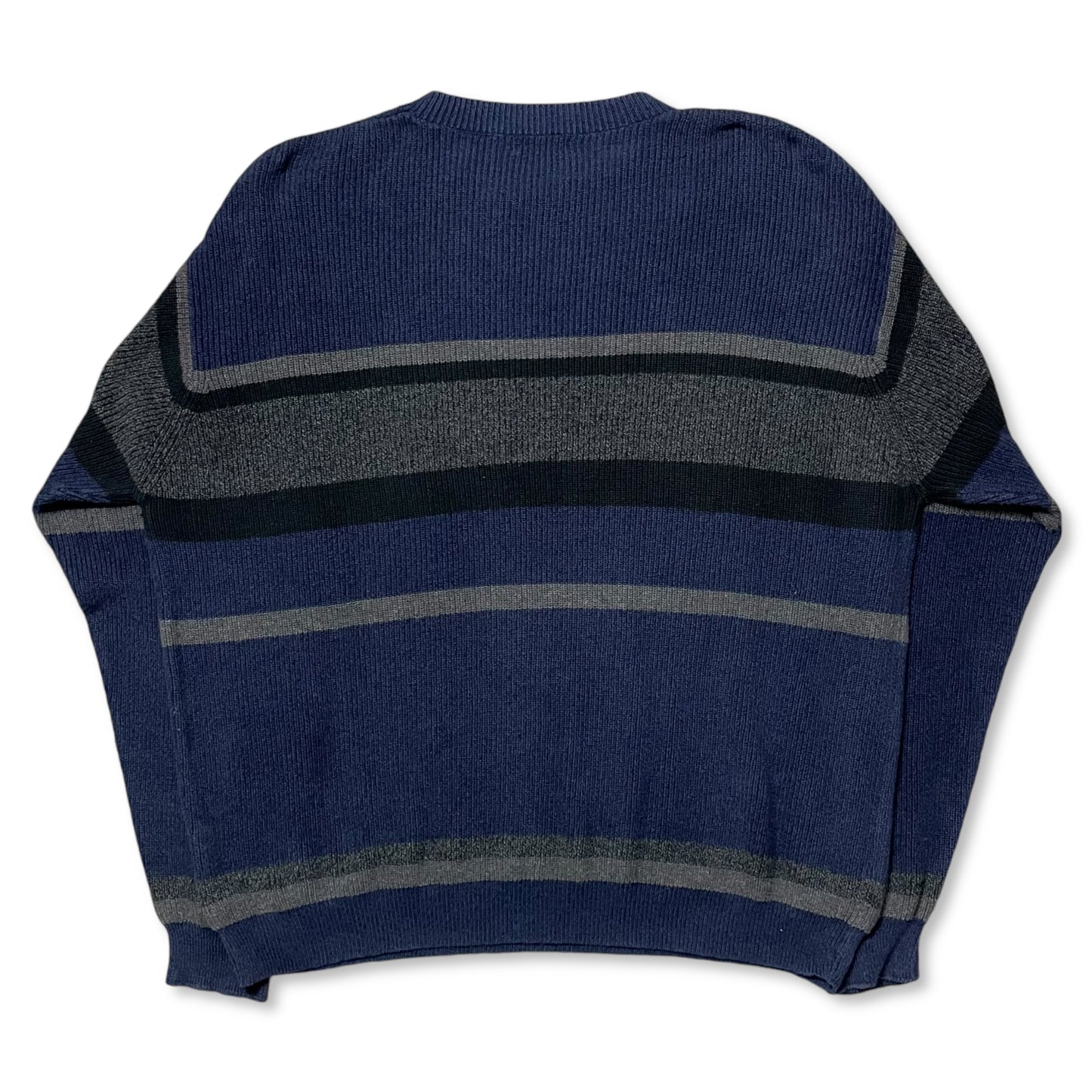 COTTON STRIPED SWEATER - L