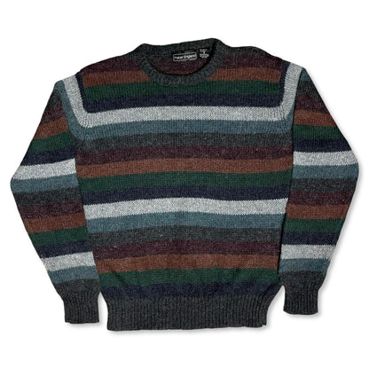 VINTAGE 90s STRIPED SWEATER - M