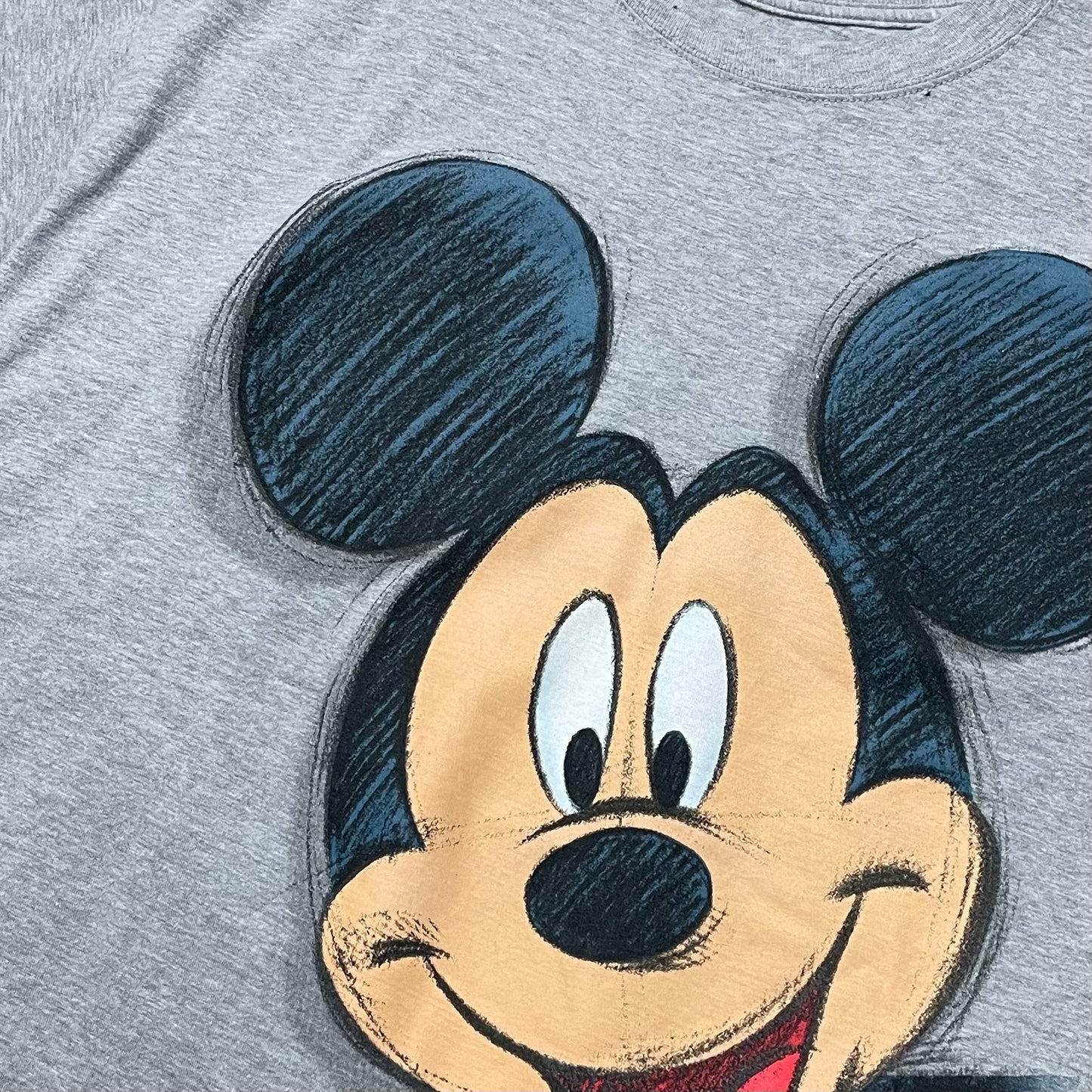 MICKEY MOUSE STARING FRONT BACK T SHIRT - L