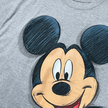 MICKEY MOUSE STARING FRONT BACK T SHIRT - L