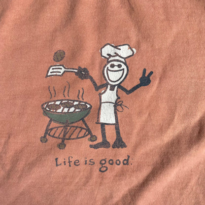 LIFE IS GOOD GRILLING T SHIRT - L