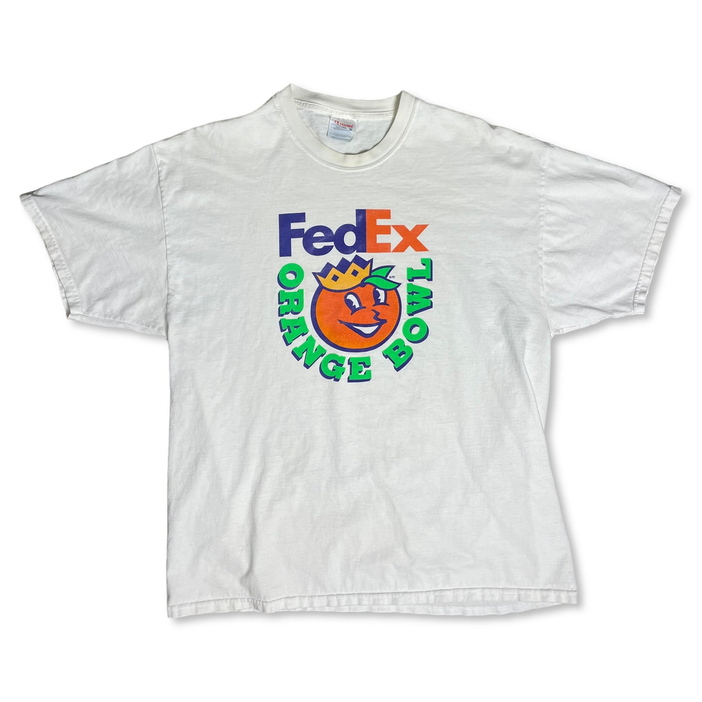 VINTAGE FEDEX ORANGE BOWL T SHIRT - XL