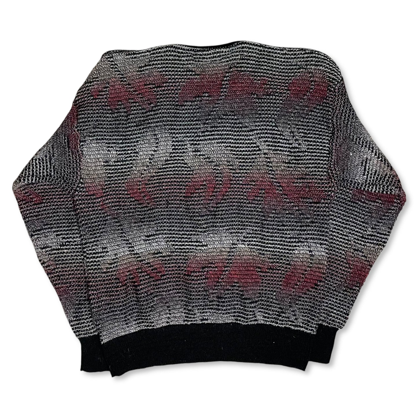 VINTAGE PANACHE ABSTRACT FLAMES SWEATER - L