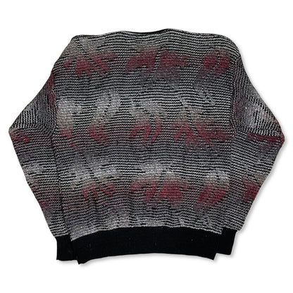 VINTAGE PANACHE ABSTRACT FLAMES SWEATER - L