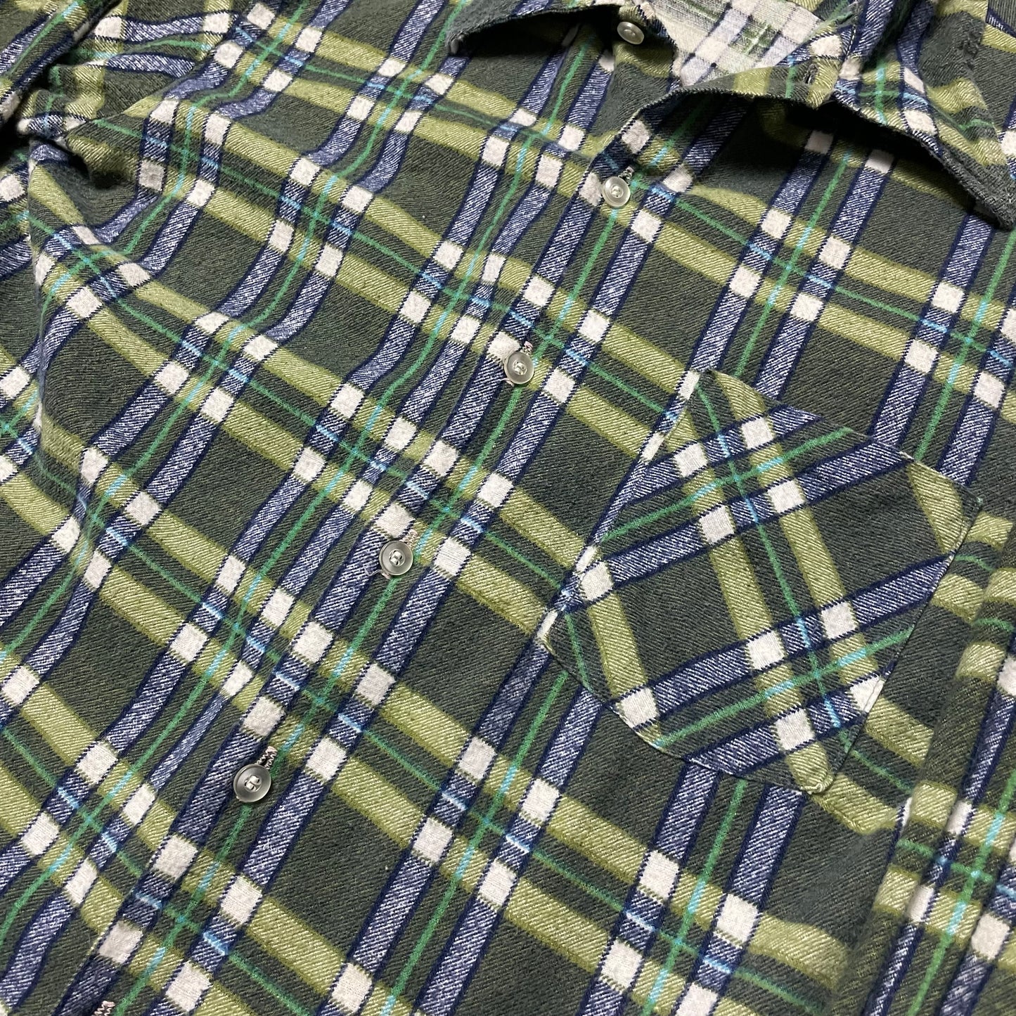 VINTAGE 70s BUTTON UP FLANNEL - M