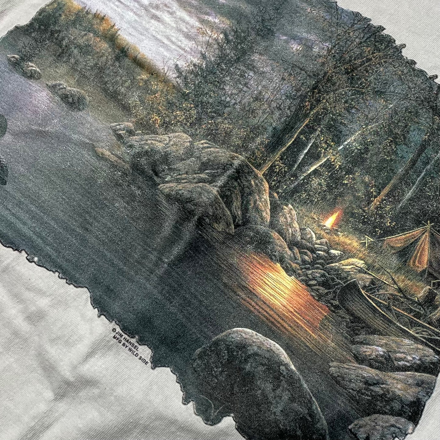 VINTAGE CAMPSITE SCENERY T SHIRT - L