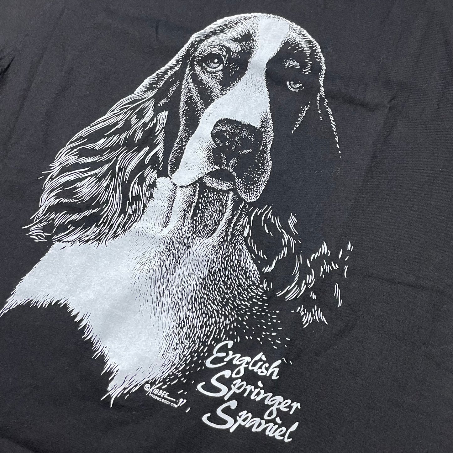 VINTAGE ENGLISH SPRINGER SPANIEL PORTRAIT T SHIRT - L