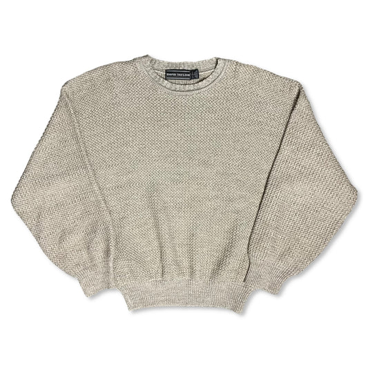 VINTAGE CHUNKY KNIT GRANDPA SWEATER - S