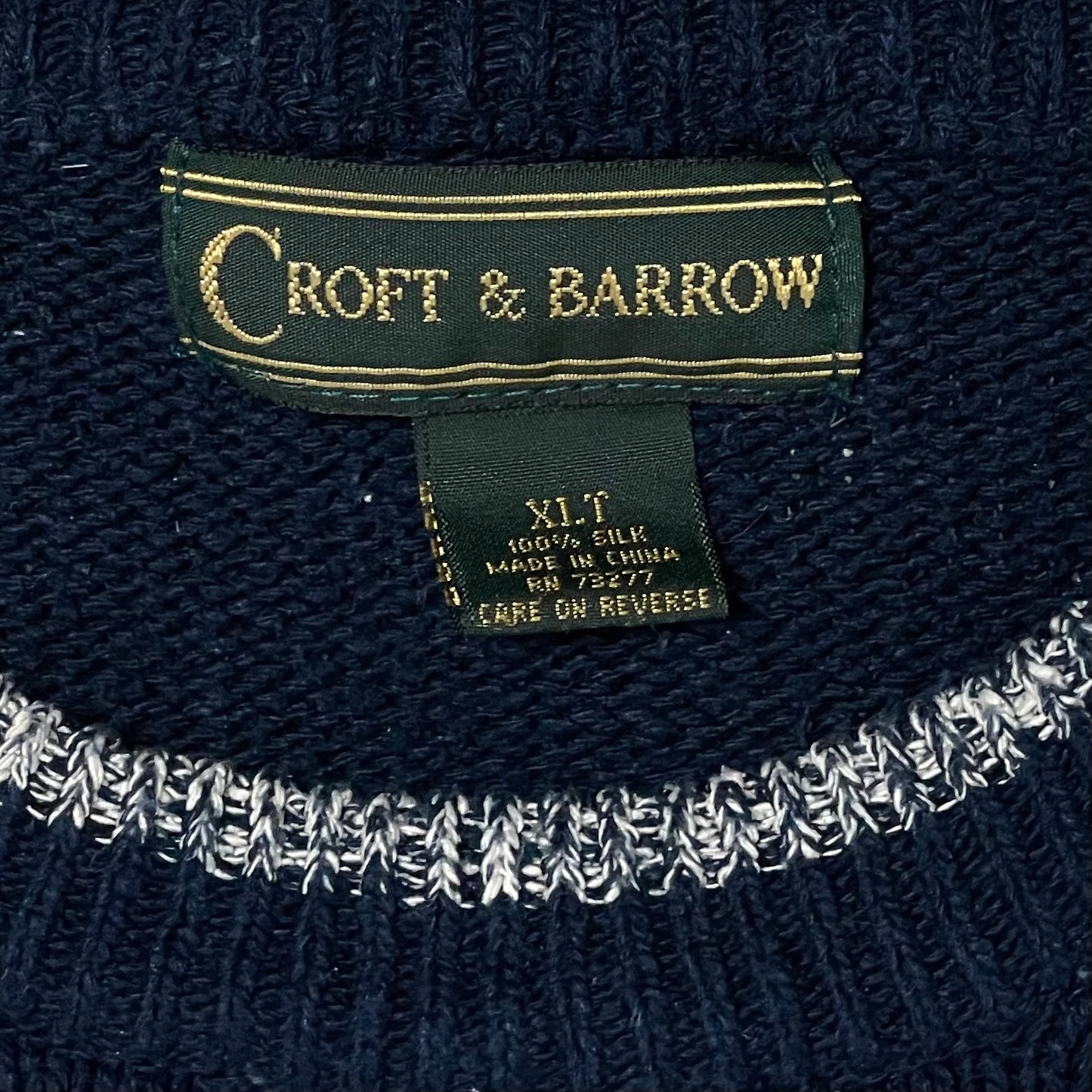 VINTAGE CROFT & BARROW GRANDPA SWEATER - XL