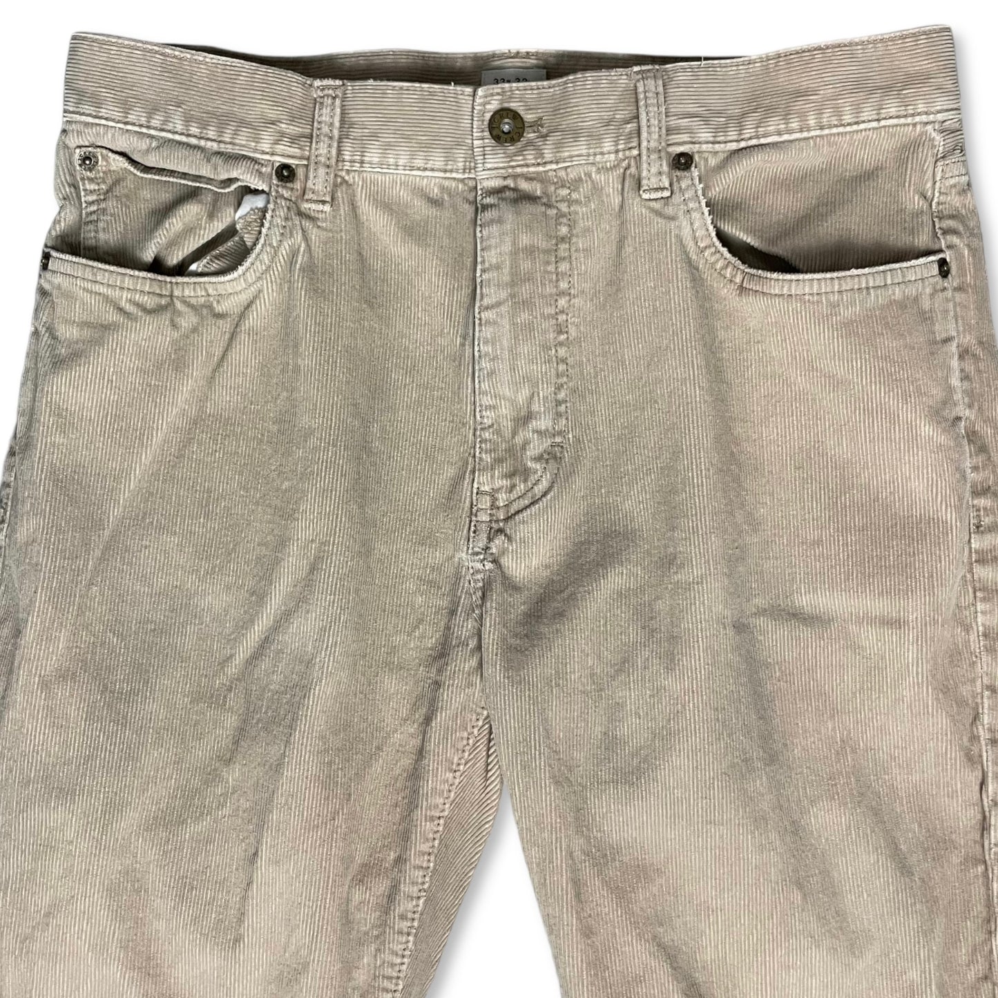 J. CREW CORDUROY KHAKI PANTS - 33x32