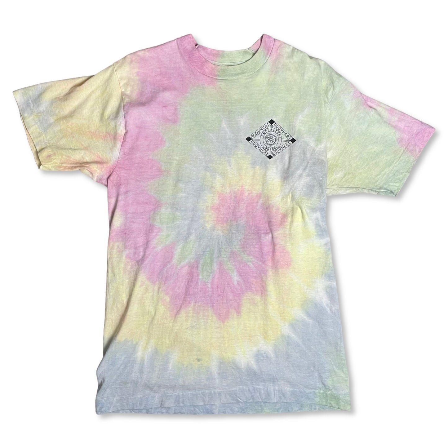 VINTAGE 90s BODYHEAT TIE DYE T SHIRT - L